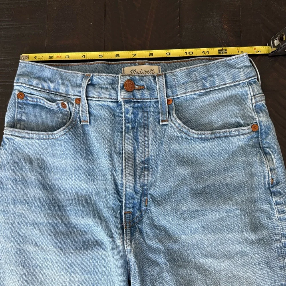 Madewell Women’s High Waisted Cropped Balloon Jeans Light Blue Wash Size 27 - Picture 12 of 15